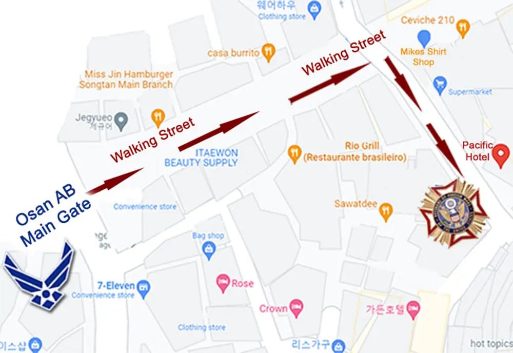 Map to VFW Post 8180