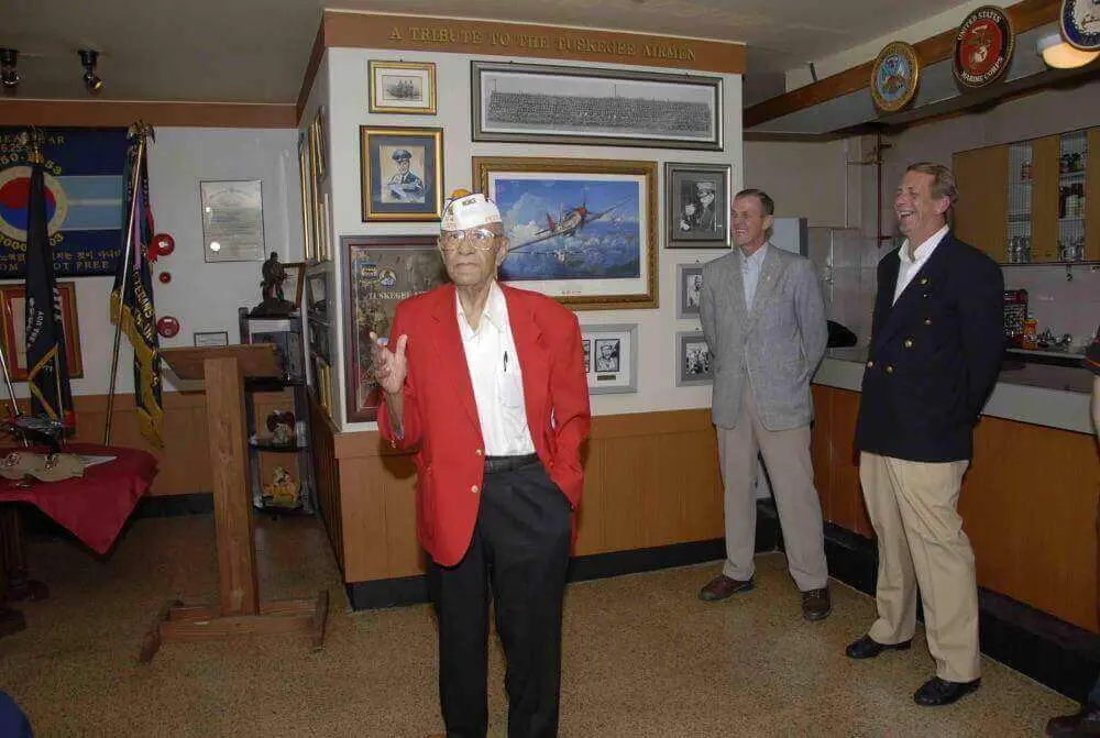 MSgt (Ret) Price's Tuskegee Airmen Wall dedication at post home in 2008, then VFW Post 10216